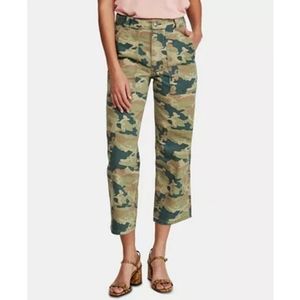 Free People Remy Camo Printed Capri Jeans